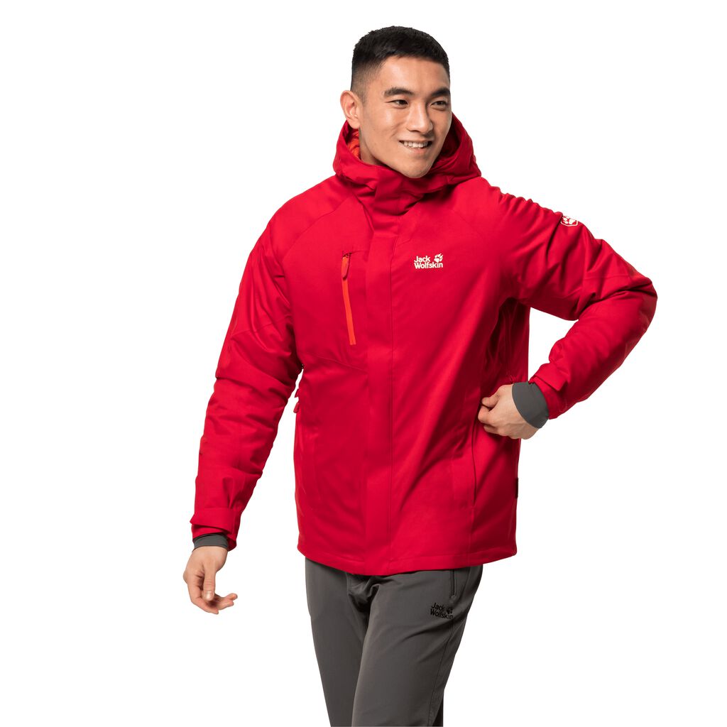 Jack Wolfskin TROPOSPHERE Férfi Télikabát Piros - UKRTWV-743